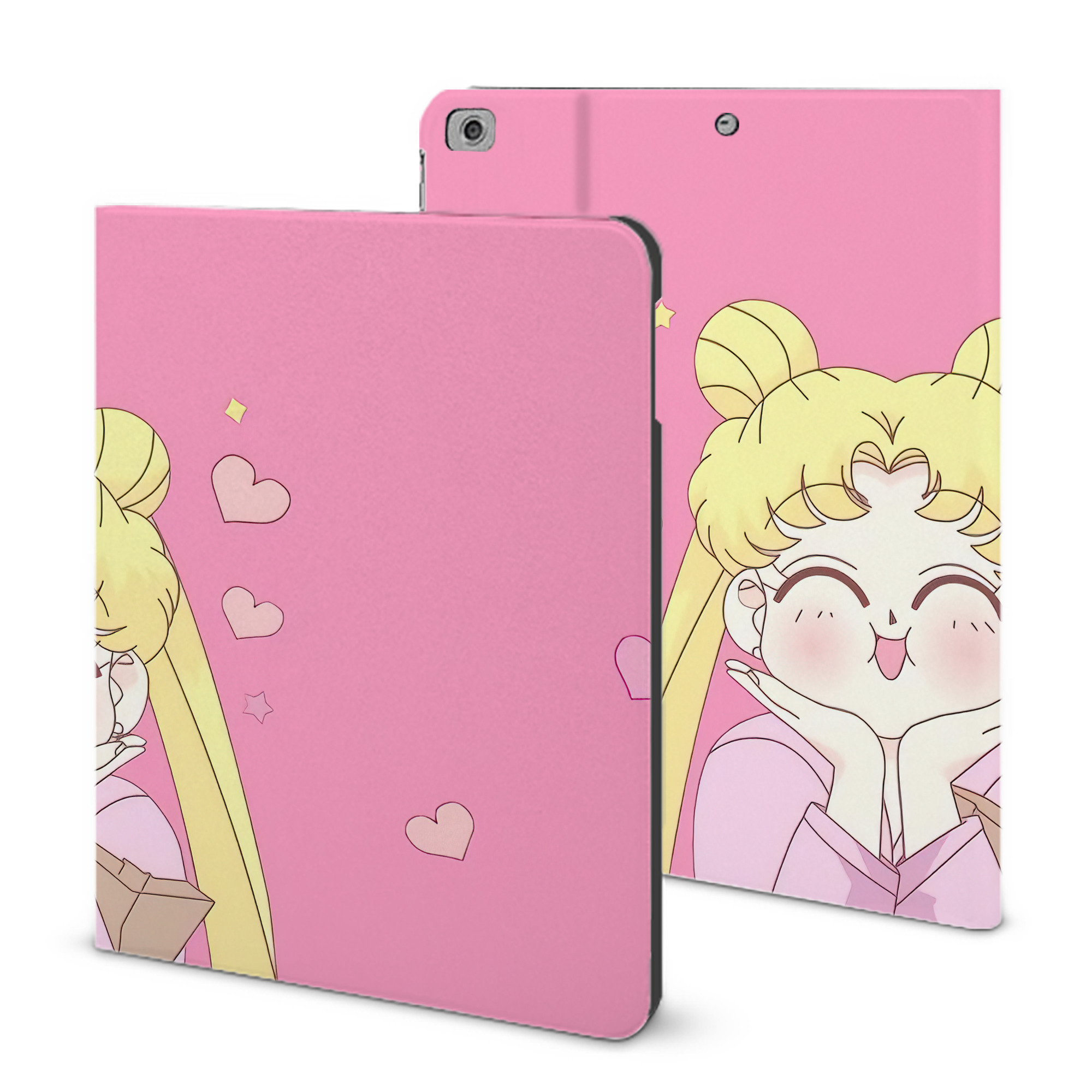 （画像用） 美少女戦士セーラームーン Sailor Moon IPad ケース ブック型 PUレザー TPU 耐衝撃 軽量 薄型 ペン収納なし 全面保護 IPad 各モデル対応